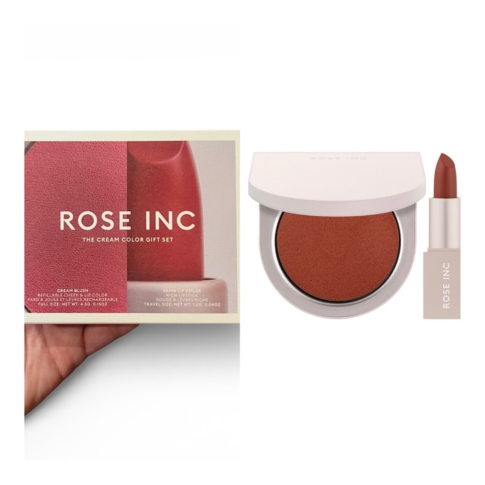 ROSE INC The Cream Color Gift Set: Hibiscus Cream Blush and Poetic Lip Color